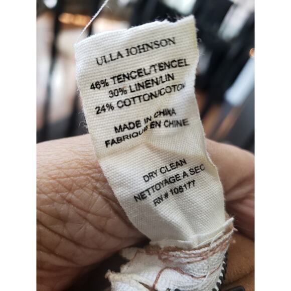 Ulla Johnson Tiered Skirt Womens Small Brown Tencel Miko Suede Ruffle Tie Waist - Picture 5 of 12